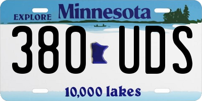 MN license plate 380UDS
