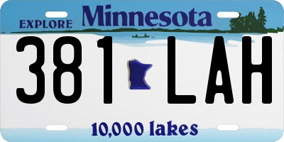 MN license plate 381LAH