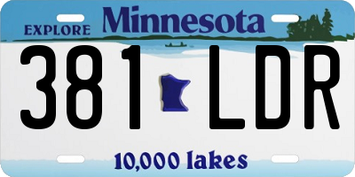 MN license plate 381LDR