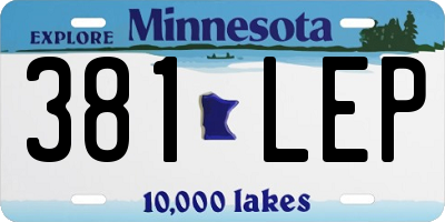 MN license plate 381LEP
