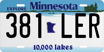 MN license plate 381LER