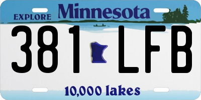 MN license plate 381LFB