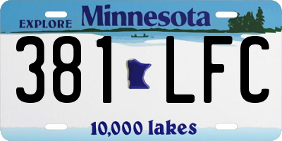 MN license plate 381LFC