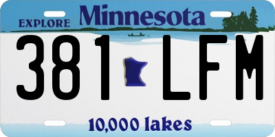 MN license plate 381LFM