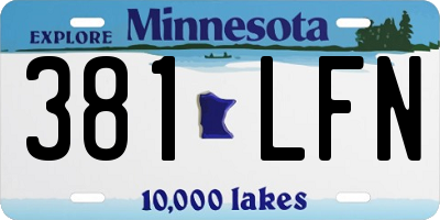 MN license plate 381LFN