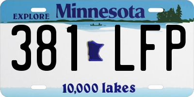 MN license plate 381LFP
