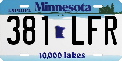 MN license plate 381LFR