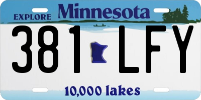 MN license plate 381LFY