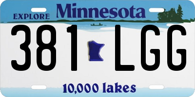MN license plate 381LGG
