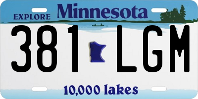 MN license plate 381LGM