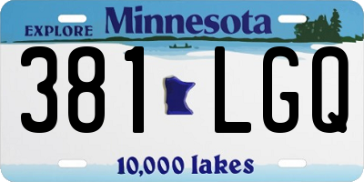 MN license plate 381LGQ