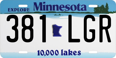 MN license plate 381LGR