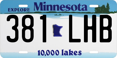 MN license plate 381LHB
