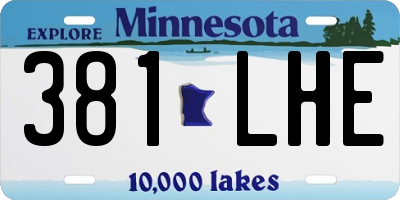 MN license plate 381LHE