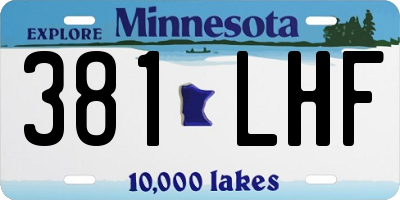 MN license plate 381LHF