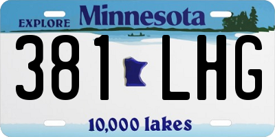 MN license plate 381LHG