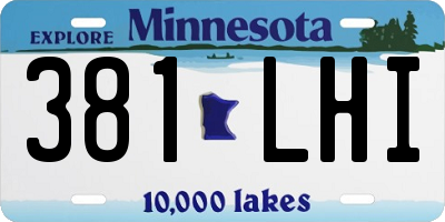 MN license plate 381LHI