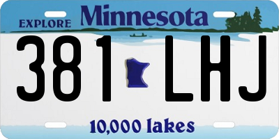 MN license plate 381LHJ