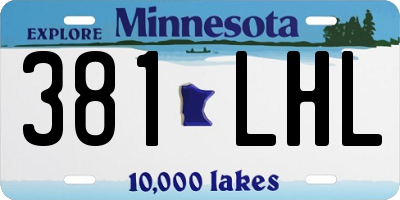 MN license plate 381LHL