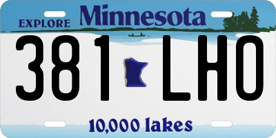 MN license plate 381LHO