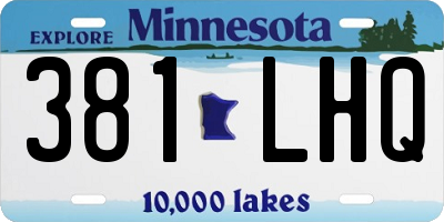 MN license plate 381LHQ