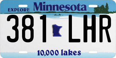 MN license plate 381LHR