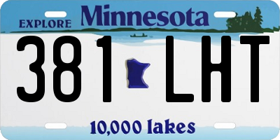 MN license plate 381LHT
