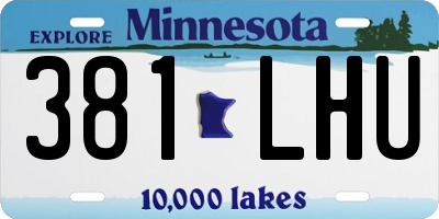 MN license plate 381LHU