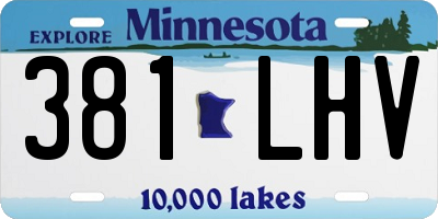 MN license plate 381LHV