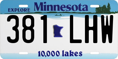 MN license plate 381LHW