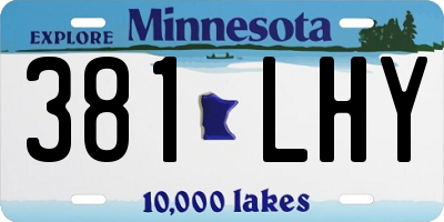MN license plate 381LHY
