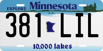 MN license plate 381LIL