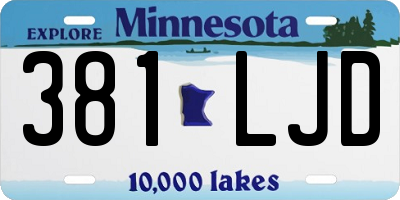 MN license plate 381LJD