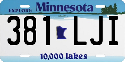 MN license plate 381LJI