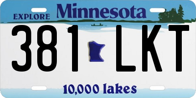 MN license plate 381LKT