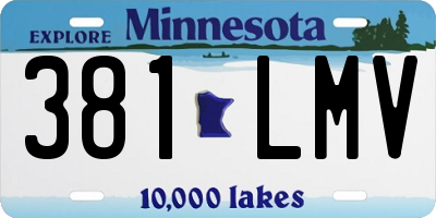MN license plate 381LMV