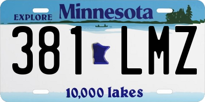 MN license plate 381LMZ