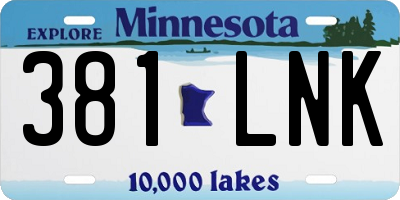 MN license plate 381LNK