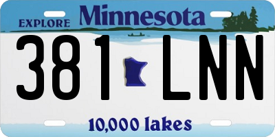 MN license plate 381LNN
