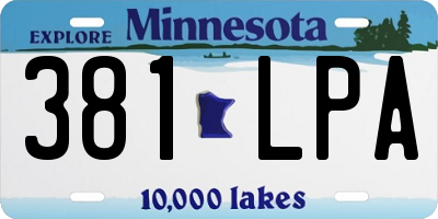 MN license plate 381LPA