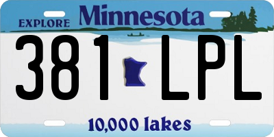MN license plate 381LPL