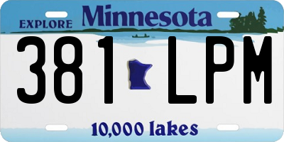 MN license plate 381LPM