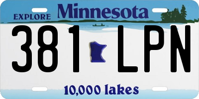 MN license plate 381LPN