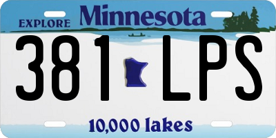 MN license plate 381LPS