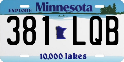 MN license plate 381LQB