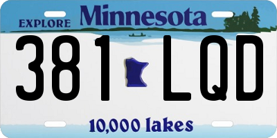 MN license plate 381LQD