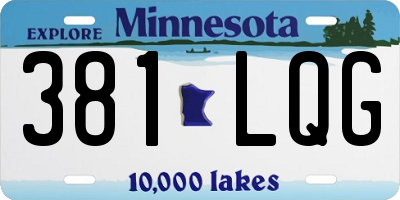 MN license plate 381LQG