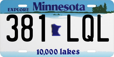 MN license plate 381LQL