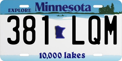 MN license plate 381LQM