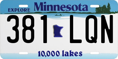 MN license plate 381LQN